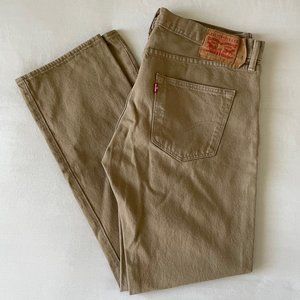 Levis 501 Brown Jeans 33 x 30